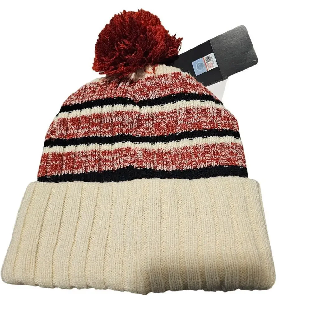47 University of Oklahoma Sooners Beanie Hat Red OU Cuffed Ribbed Pom Pom Knit B